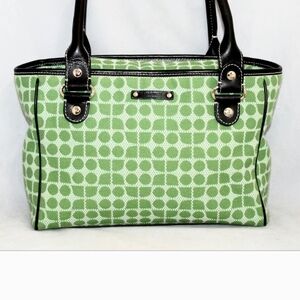Kate Spade Green and Black Tote with Structured Design